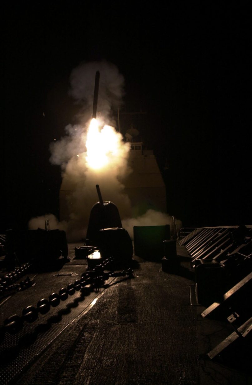 Un missile en cours de lancement