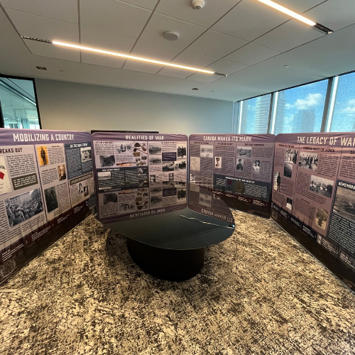 Exposition itinérante « Mobiliser un pays : le Canada et la Première Guerre mondiale »